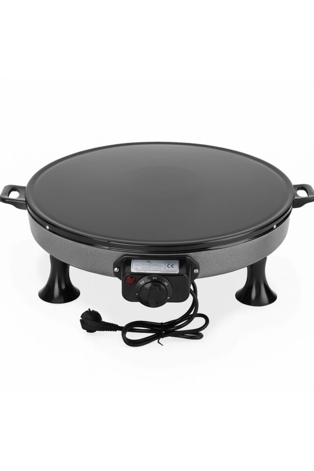 Termostatlı Elektrikli Katmer,Gözleme,Börek,Ekmek Sacı Büyük Boy 2000w 50Cm (Ayak Hediyeli)