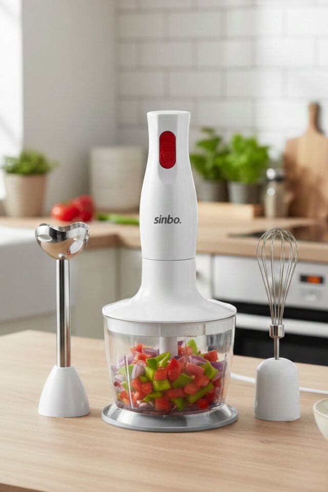 SHB 3182 Kablolu El Blender Seti 350W Güç 600 Ml Kapasite