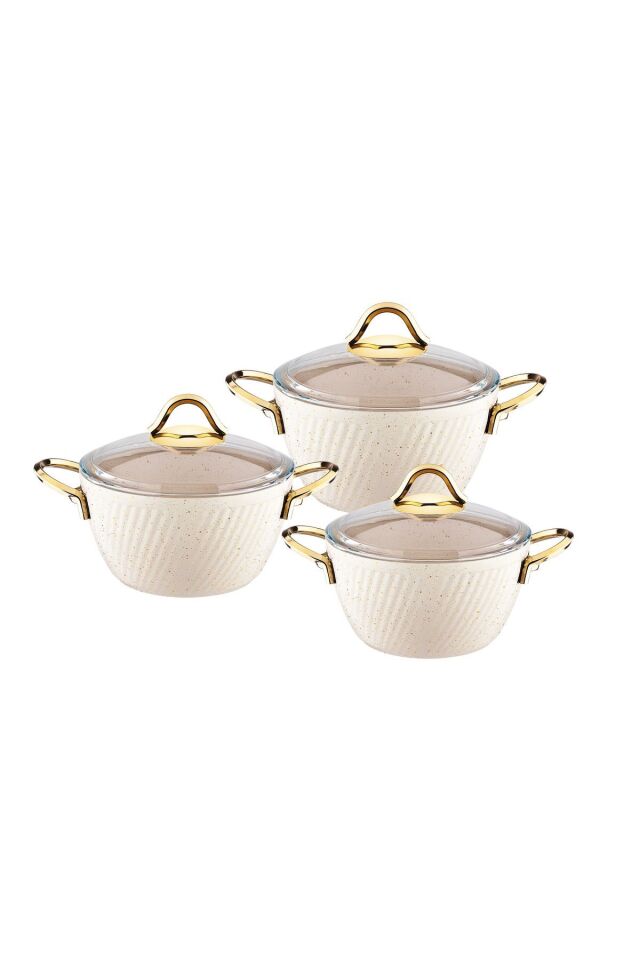 Özkent Hira Granit Krem 3 Lü Set