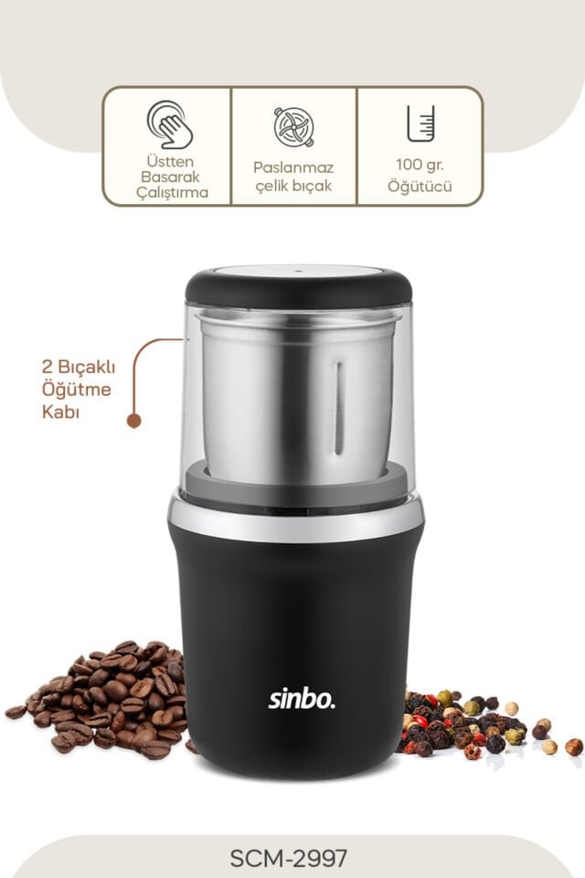 SCM-2997 KAHVE-BAHARAT ÖĞÜTÜCÜ KROM