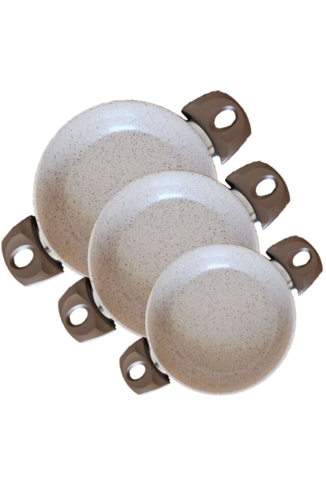 Safran 3 Parça Granit Tava Seti Sahan Set