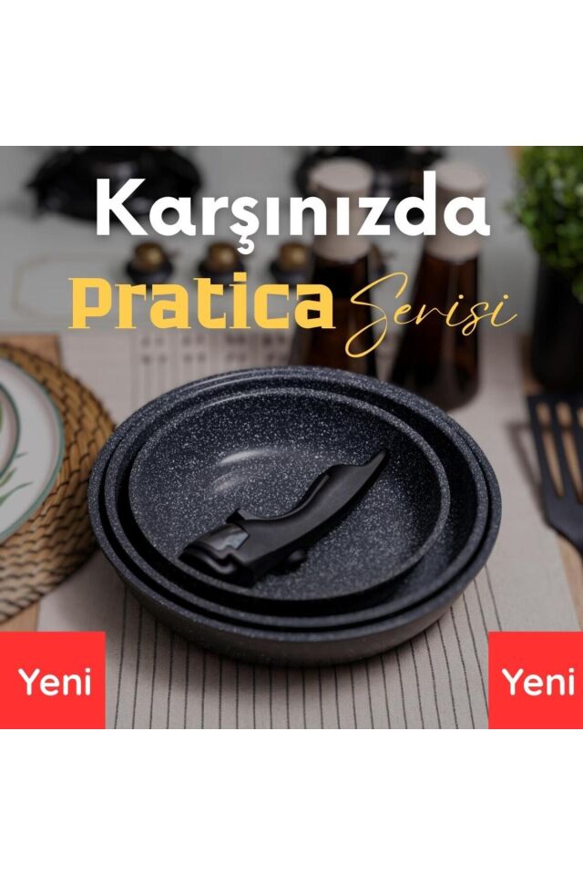 ThermoAD | PRATİCA SERİSİ | TAVA SET | 4 PARÇA | GRİ